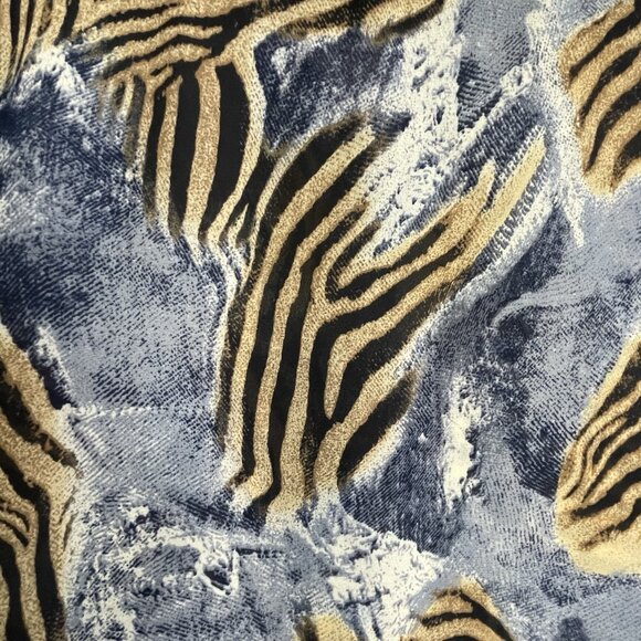 Covington Woman’s Blouse & Tank Set Size XL Blue Animal Print Safari Office Work - Picture 12 of 16